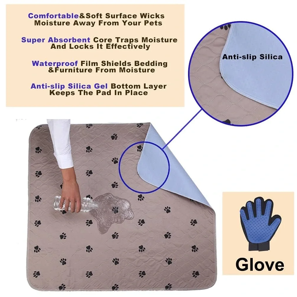 Dog Training Pad Non-Slip Waterproof Washable, 24 x 36